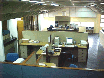 Vista interior del edificio de FyB Sistemas